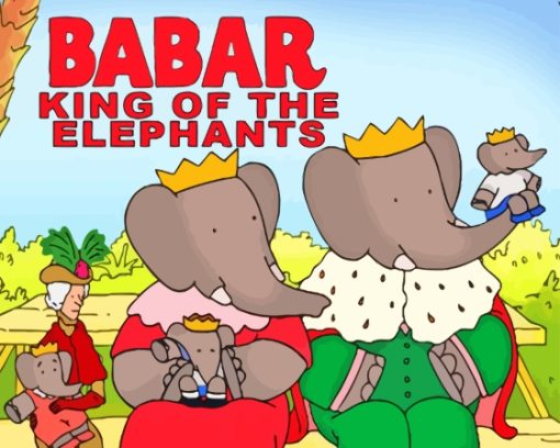 Babar King Of The Elephants Cartoon Diamond Painting