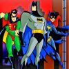 Batman With Catwoman And Robin Cartoon Diamond Painting