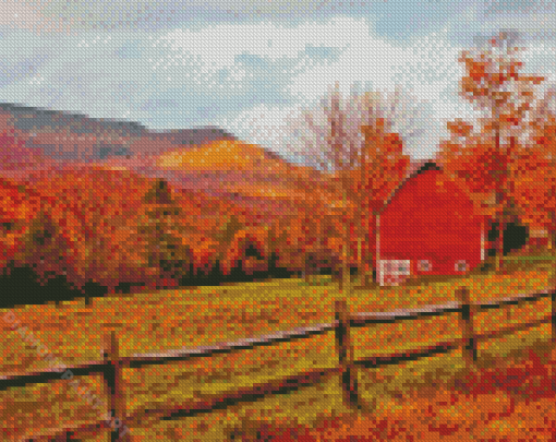 Fall Landscape Diamond Painting