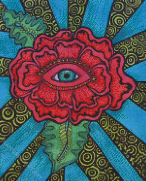 Flowers Eyes Diamond Painting