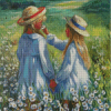 Girls In Meadow Diamond Painting