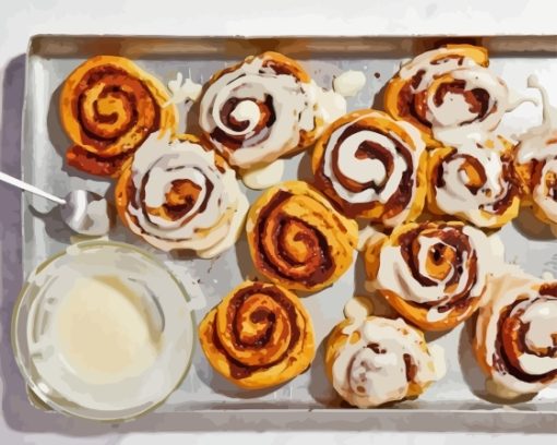 Homemade Cinnamon Buns Diamond Painting