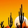 Mexico Desert Sunset Landscape Diamond Painting