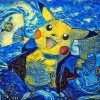 Pokemon Starry Night Anime Diamond Painting