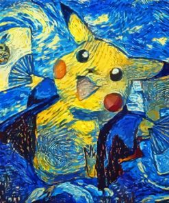 Pokemon Starry Night Anime Diamond Painting