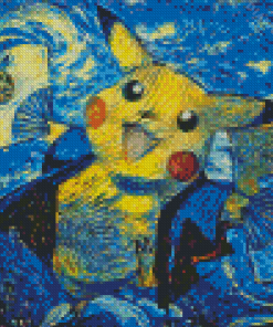 Pokemon Starry Night Anime Diamond Painting