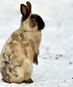 Rabbit In Snow Diamond Painting