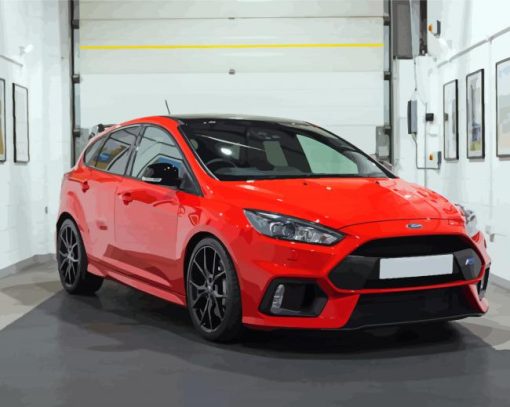 Red Ford Focus RS Diamond Painting