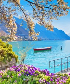 Switzerland Lake Geneva Diamond Painting