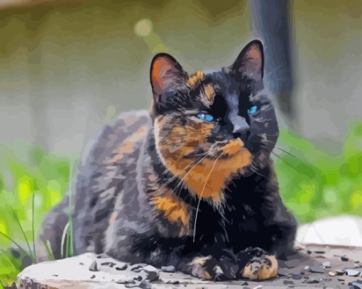 Tortoiseshell Cat Diamond Painting