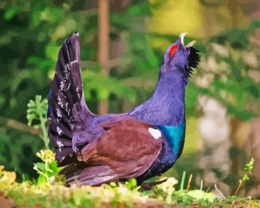 Western Capercaillie Bird Diamond Painting