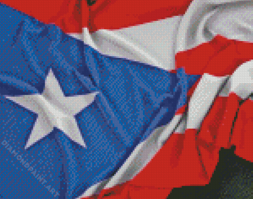 Aesthetic Flag Of Puerto Rico Diamond Painting