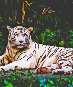 Albino Tiger Animal Diamond Painting