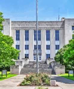 Brazoria Texas County Courthouse Diamond Painting