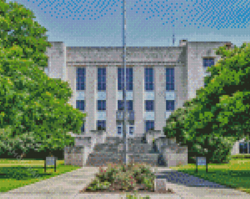 Brazoria Texas County Courthouse Diamond Painting