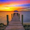 Cool Pier Sunset Diamond Painting