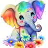 Cute Baby Elephant Diamond Painting