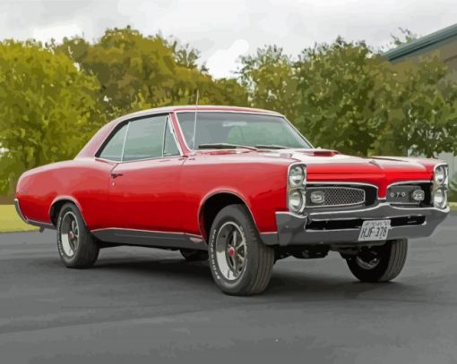 Red 1967 Gto Diamond Painting