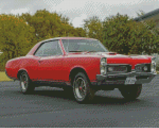 Red 1967 Gto Diamond Painting