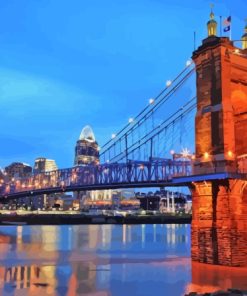 Roebling Bridge In Convington Diamond Painting