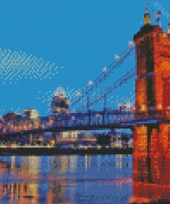 Roebling Bridge In Convington Diamond Painting