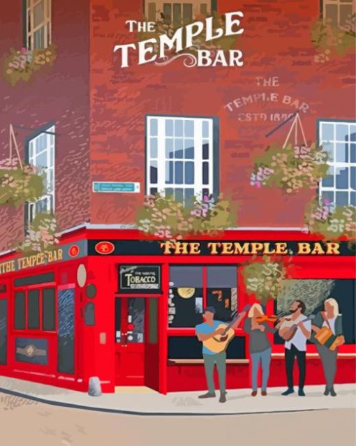 The Temple Bar Poster Diamond Painting