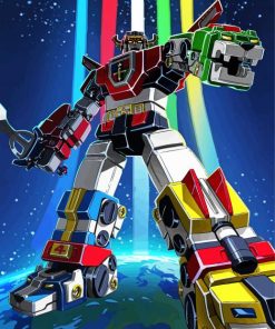 The Voltron Robot Animation Diamond Painting