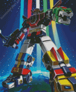 The Voltron Robot Animation Diamond Painting