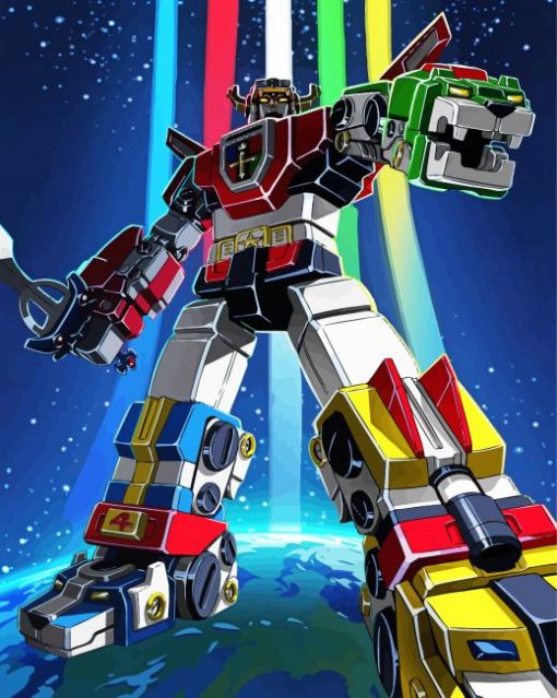 The Voltron Robot Animation Diamond Painting