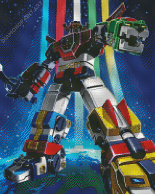 The Voltron Robot Animation Diamond Painting