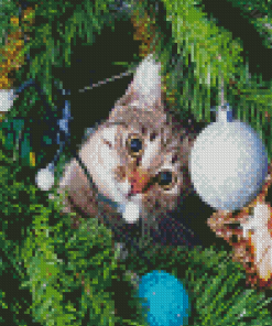 Aesthetic Tree Kitten Diamond Painting