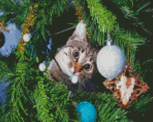 Aesthetic Tree Kitten Diamond Painting