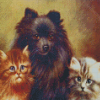 Pomchi With Cats Diamond Painting