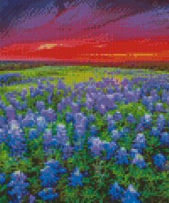 Wildflowers Landscape Diamond Painting