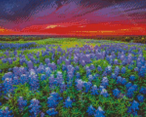 Wildflowers Landscape Diamond Painting