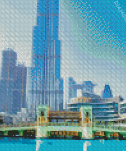 Burj Khalifa Lake Dubai Diamond Painting