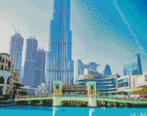 Burj Khalifa Lake Dubai Diamond Painting