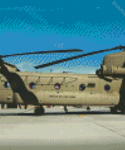 Chinook Helicopter Diamond Painting