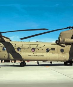 Chinook Helicopter Diamond Painting