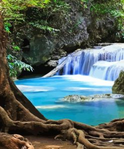 Erawan Waterfall Diamond Painting