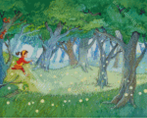 Firefly Forest Art Diamond Painting