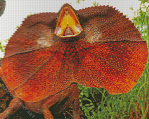 Frill Necked Lizard Diamond Painting