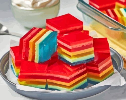 Rainbow Jelly Dessert Diamond Painting