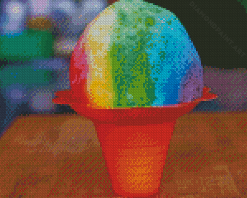 Rainbow Snow Cone Diamond Painting