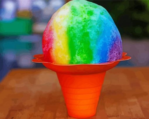 Rainbow Snow Cone Diamond Painting