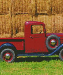 Red Chevy Truck Diamond Painting