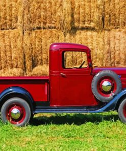 Red Chevy Truck Diamond Painting