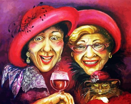 Two Ladies Laughing Diamond Painting