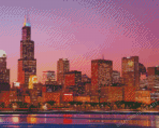 Willis Tower Chicago Illinois Diamond Painting