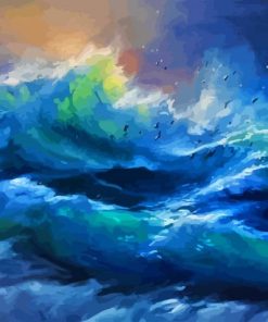 Abstract Sea Storm Diamond Painting